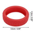 thumbnail image 2 of Unique Bargains 4 Pcs Durable Luggage Wheel Covers Red Silicone, 2 of 5