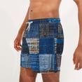 thumbnail image 5 of guisaled Mens Swim Suit Swim Shorts for Men Quick Dry Elastic Waisted Swim Trunks Summer Lightweight Loose Fit Patchwork Hawaii Beach Swim Buttom, 5 of 6