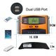 thumbnail image 4 of Controlador de carga de panel solar inteligente 30A 12V / 24V con pantalla LCD y puerto USB, protección contra sobrecorriente, para iluminación LED de lámpara de batería de panel solar (30A) JFHHH pequeña, 4 of 5