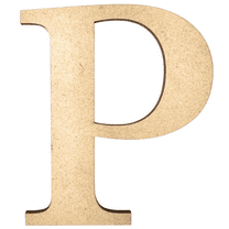 4" Tall MDF Letter P | 1/8" Thick | Krafty Supply Letters | Times | Wooden Letter