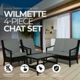 thumbnail image 3 of Four Seasons Courtyard Wilmette 4 Piece Wicker Deep Seating Set, Neutral, 3 of 6