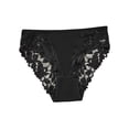 thumbnail image 2 of Tummy Panties for Women Fashion Women's Lace Solid Stretch Panties High Waist Underpants Panties Briefs Black S, 2 of 4