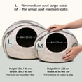 thumbnail image 2 of MEOWFIA Cama Cueva para Gatos de Fieltro Premium (Mediana) - Cama Hecha a Mano 100% Lana Merino para Gatos y Gatitos (Gris Claro/Mediana), 2 of 5