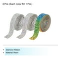 thumbnail image 3 of Unique Bargains 3Roll 1 Yard 8mm Self Adhesive Crystal Rhinestone Ribbon for Crafts Project, White,Colorful,4 Color, 3 of 5