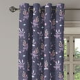 thumbnail image 3 of Ambesonne Marine Grommet Curtain, Caretta Caretta Print Corals, 50"x96", Dark Indigo and Plum, 3 of 5