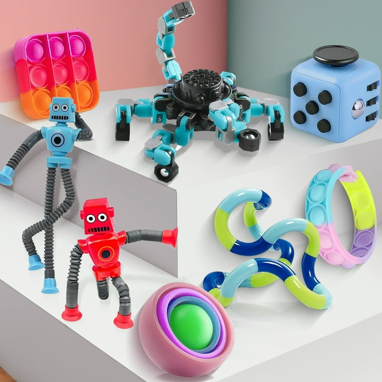 Cool Fidget Pack Toys Set, Novelty Fidgets Spinners Rainwbow