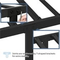 thumbnail image 5 of Topeakmart Full Metal Bed Frame with Crisscross Headboard & Footboard, Black, 5 of 7