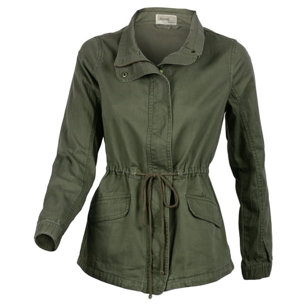 Women's Premium Vintage Wash Olive Green Lightweight Military Fashion