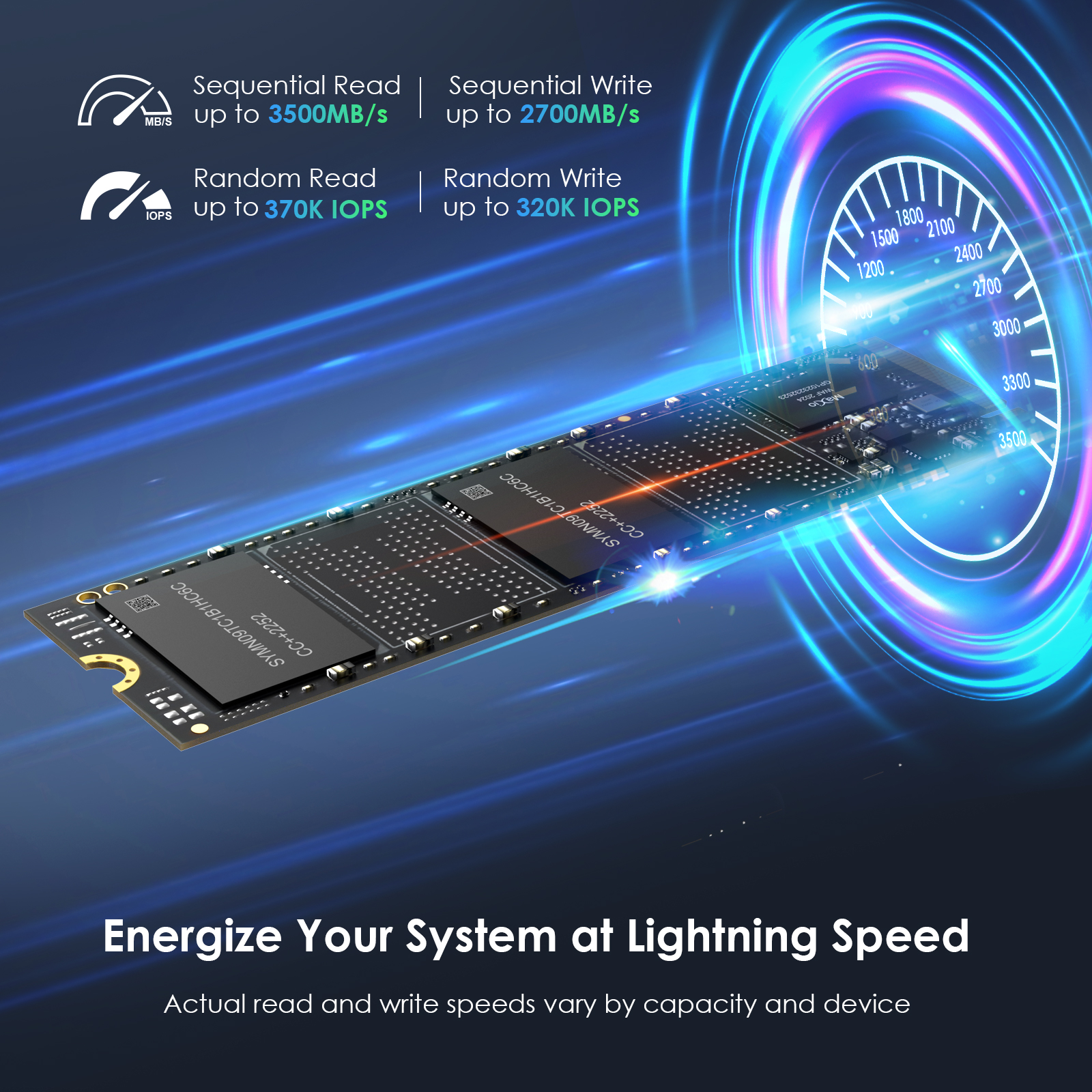 WAVLINK Internal Solid State Drive 512GB NVMe SSD M.2 2280 PC Gaming SSD, 3500MB/s Read, 2700MB/s Write for PS5/ PC/ Laptop