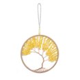 thumbnail image 1 of Colgante de árbol de la vida de grava con alambre de cobre y tejido de piedra de colores para regalo del hogar, 1 of 6