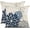 Dark Blue Grey, variant on Light blue and Orange Floral Pillow Covers 16x16 Set of 2 Outdoor Waterproof Decorative Throw Pillows Summer Pillow covers Polyester Cushion Case Decor for Couch Patio Funiture Garden Porch 011D16