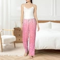 thumbnail image 2 of Fotbe Sparkly Pink Glitter Women's Pajama Pants,Sleepwear Pants,Pj Bottoms Drawstring And Pockets-Medium, 2 of 7