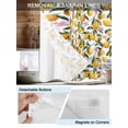 thumbnail image 3 of No Hook Cloth Fabric Shower Curtain with Snap in Liner, Summer Lemon Waterproof Shower Curtains Set with See Through Top Window, Farmhouse Botanical Fruit Flowers Bath Curtains Shower 54"x78", 3 of 6