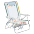 thumbnail image 6 of GCI Outdoor Big Surf with Slide Table Lightweight Low Profile Reclining Beach Chair, Retro Stripe, 6 of 14