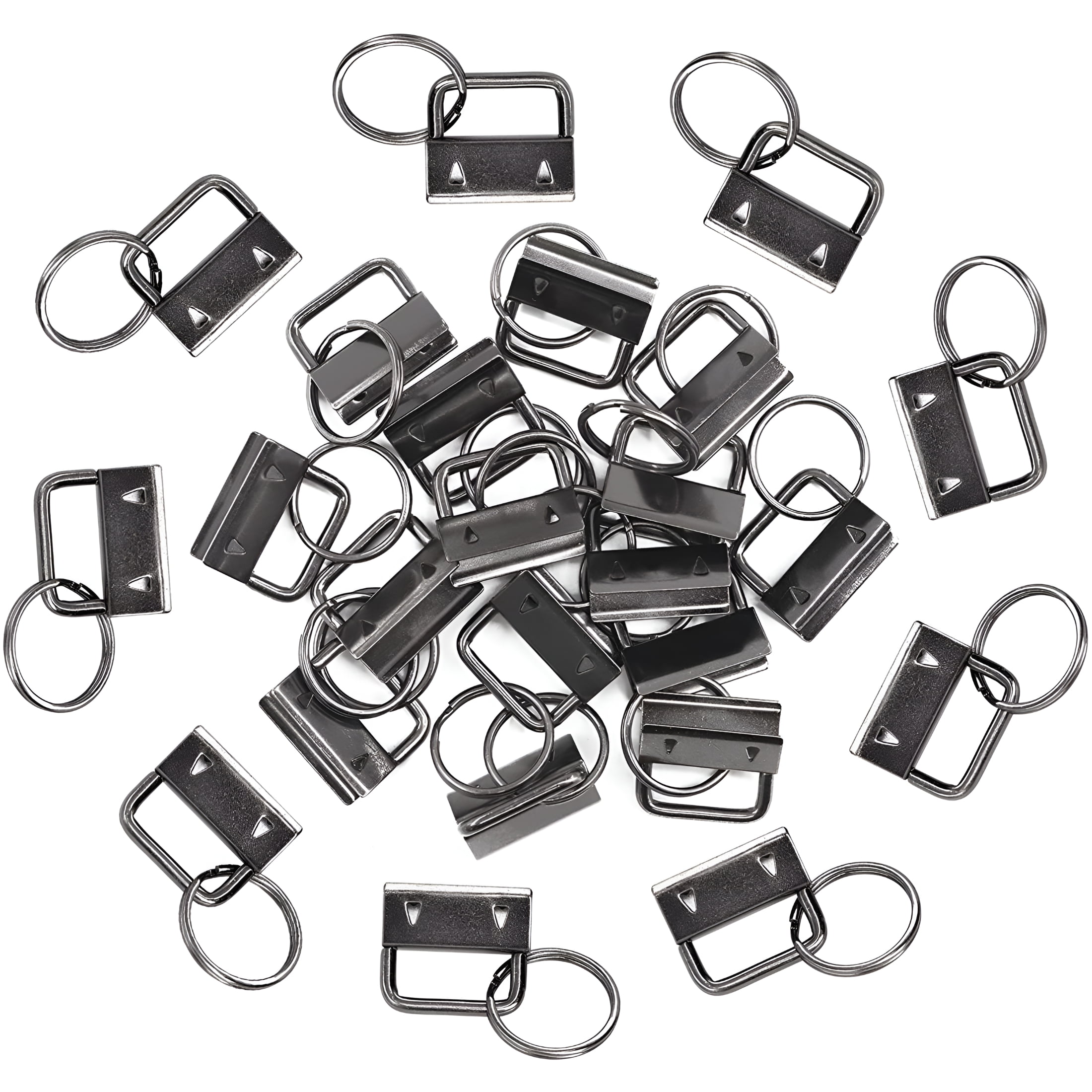 ZHZFKQ 2026 New 100 Pcs Wristlet Hardware, 1 Inch Key Fob Hardware for Keychain, Key Lanyard and Key Chain Making Hardware Supplies for Diy, Crafting, Gifts, Key Organization