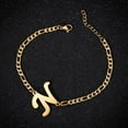 2PCS Bracelets Personalized Initial Bracelet Gold Plated Titanium Steel