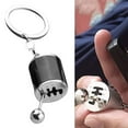 thumbnail image 3 of QHUDLV Black Key Chains Six Speed Manual *-Gear Key Chain AutoCar Shifter Knob Hot, 3 of 9