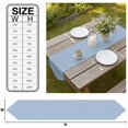 thumbnail image 3 of Misty Blue Table Runner Linen Burlap Table Runner 72 Inches Long Rustic Farmhouse Solid Color Dresser Scarves for Kitchen Island Coffee Dining Room Party Wedding Banquet Holiday Decoration 18"x72", 3 of 8