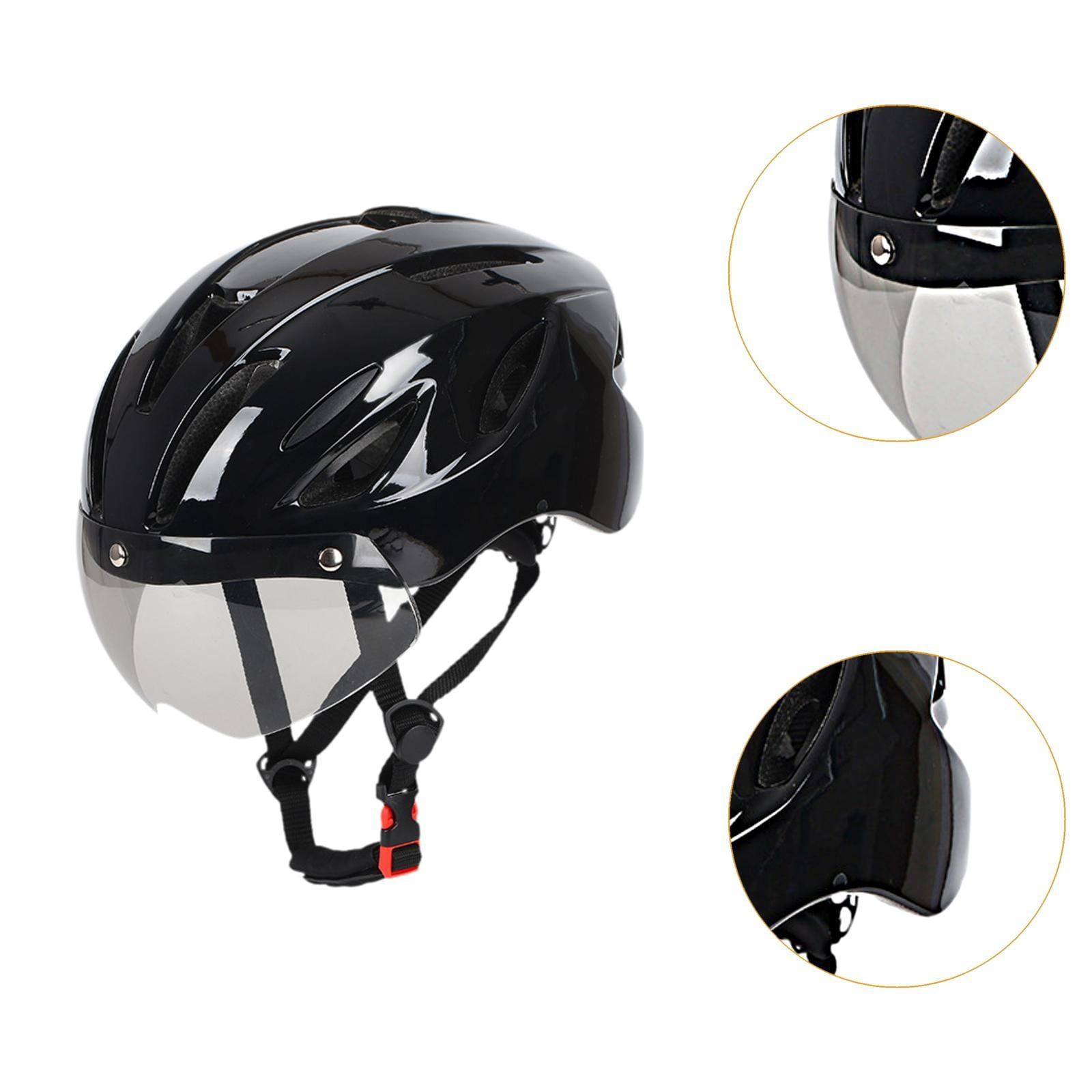 lacooooppia Bike Helmet Hat Equipment Detachable Padded Ventilation Cycling Helmet with Visor for Mountain Bike Road Bike Cycling Outdoor Black