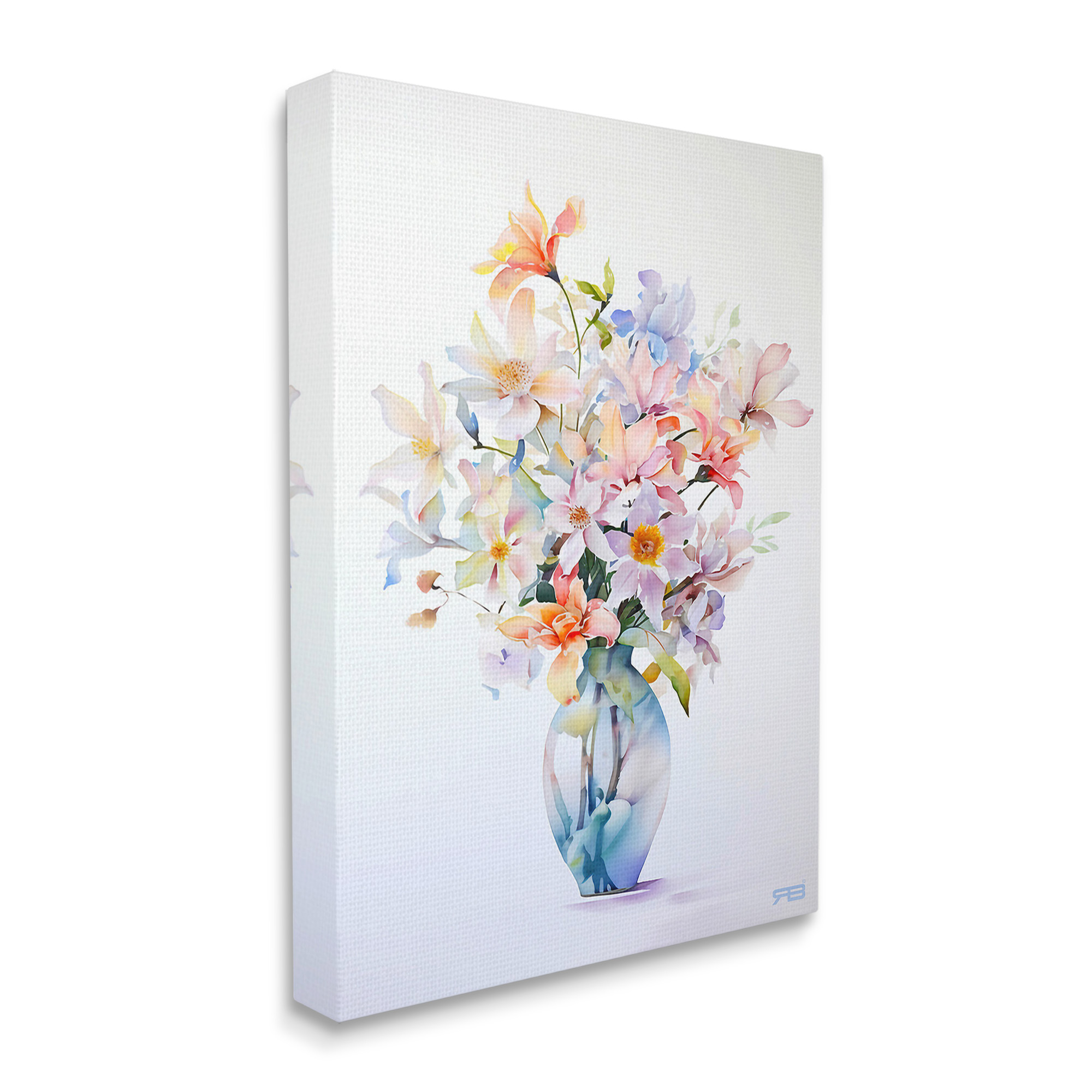 Stupell Industries Minimal Mixed Bouquet Botanical & Floral Painting Gallery Wrapped Canvas Art Print Wall Art, 24 x 30