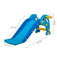 thumbnail image 3 of Kids Slide for Indoor and Outdoor, Freestanding Slide for Toddler Playground Slipping Slide Climber Toy Playset with Basketball Hoop & Ball-Blue, 3 of 4