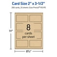 thumbnail image 6 of Avery 2" x 3-1/2" Rectangle Cards, Kraft Brown, 200ct, 6 of 11