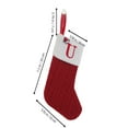 thumbnail image 2 of Christmas Ornaments Knitted Hosiery Wool Hosiery Embroidered Dog's Paw Snowflake Children's Candy Gift Bag red Christmas Stocking Gift Bag Christmas Tree Ornaments, 2 of 13