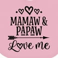 thumbnail image 4 of Inktastic Mamaw and Papaw Love Me Girls Baby Bib, 4 of 4