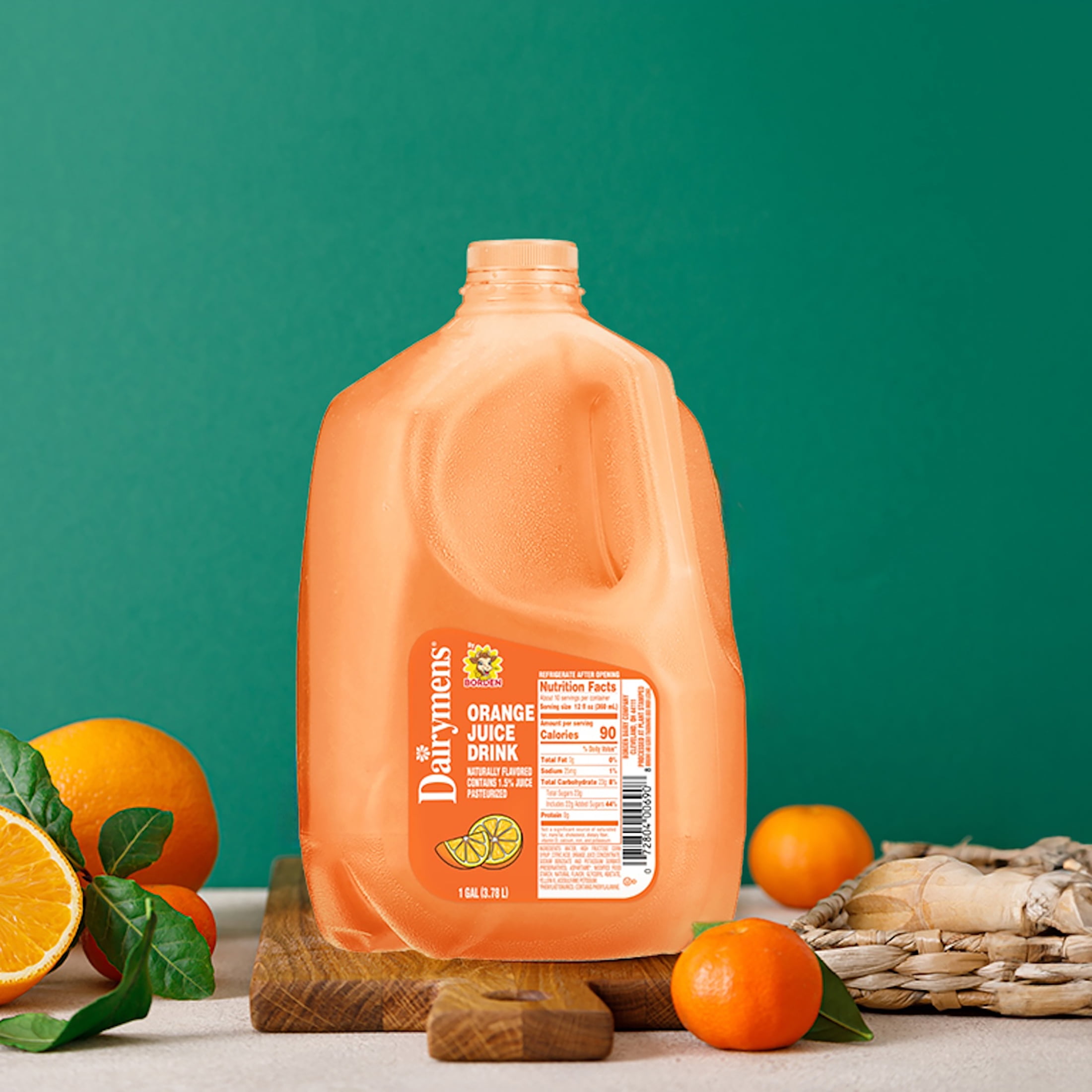 Dairymens Orange Flavored Fruit Drink, 1 Gallon Jug, Liquid, Smooth