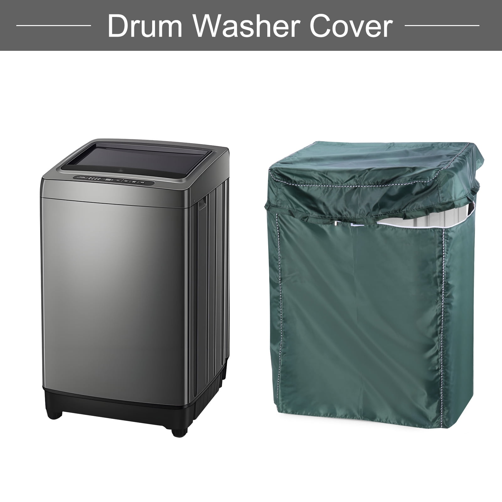 Top Load Washer Cover, Portable Washing Machine Cover, 20Wx20Dx34H Inch(S Size) Green Waterproof Cover