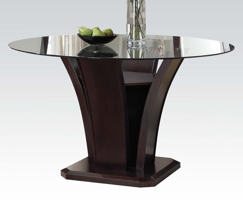 Malik Collection 70500 54 Dining Table with 8mm Clear Tempered Glass