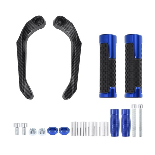 Kit de cubiertas para manillares de motocicleta Unique Bargains 7/8" 22mm 15/16" 24mm, agarre de aluminio y goma antideslizante para motocicleta, scooter, bicicleta y ATV, color azul, 1 set