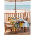 thumbnail image 2 of Outdoor Tablecloth with Umbrella Hole for Patio/Picnic/Party/Camping, Summer Sunflowers Waterproof Table Cloth Rectangle Table Cover Washable, Rustic Floral Fence Butterflies Blue Sky (52"x 70"), 2 of 9