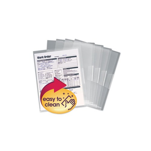 Poly Translucent Project Jackets Letter Size, Clear, 5/Pack