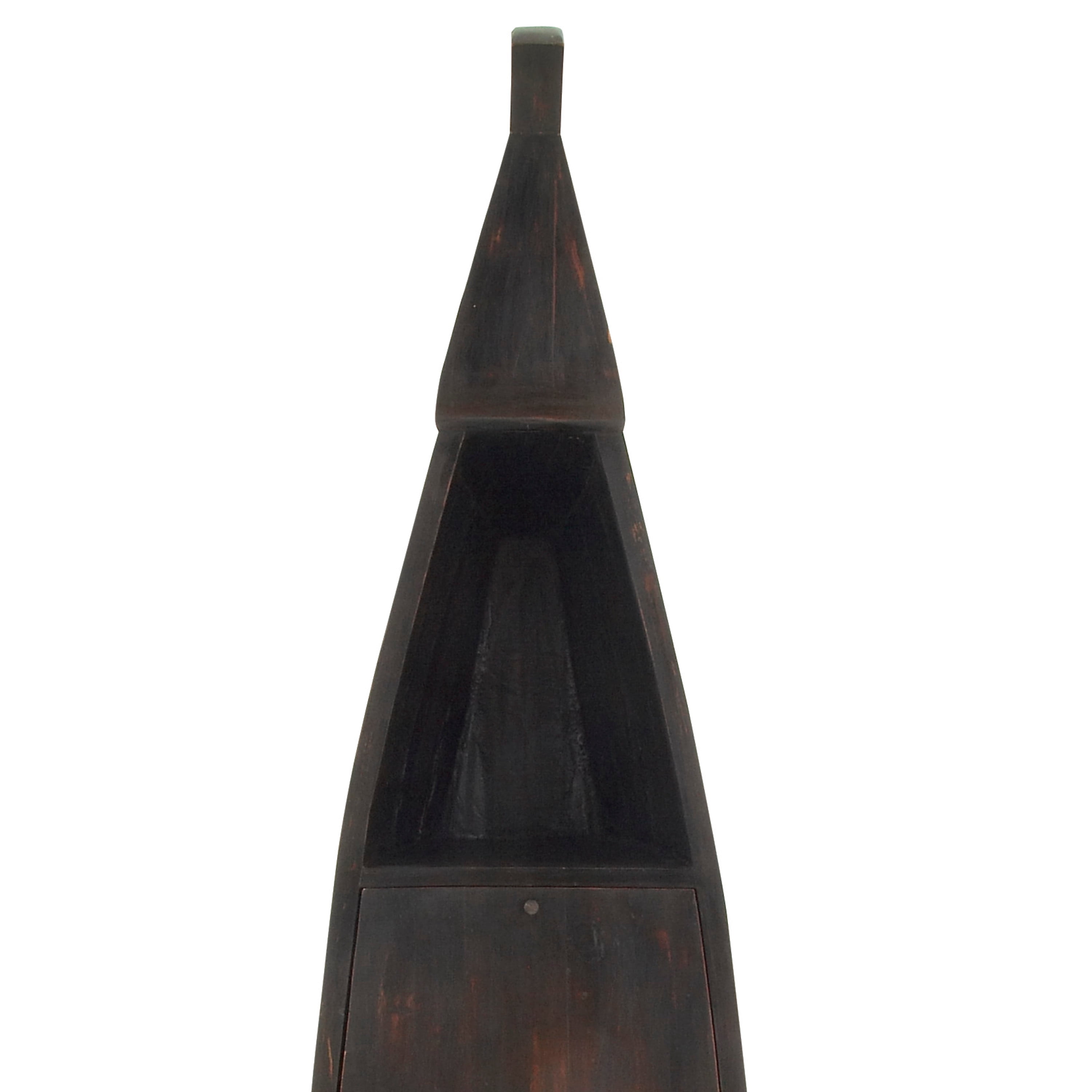DecMode 21" x 83" Brown Wood 12 Bottles Boat Standing Wine Rack with Foldable Tray, 1-Piece