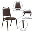 thumbnail image 2 of HERCULES Series Trapezoidal Back Stacking Banquet Chair in Brown Vinyl - Copper Vein Frame, 2 of 9