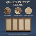 thumbnail image 4 of OAKHAM 4-Door Sideboard Buffet,Rattan Storage Cabinet with Adjustable Shelves,Special Walnut, 4 of 6