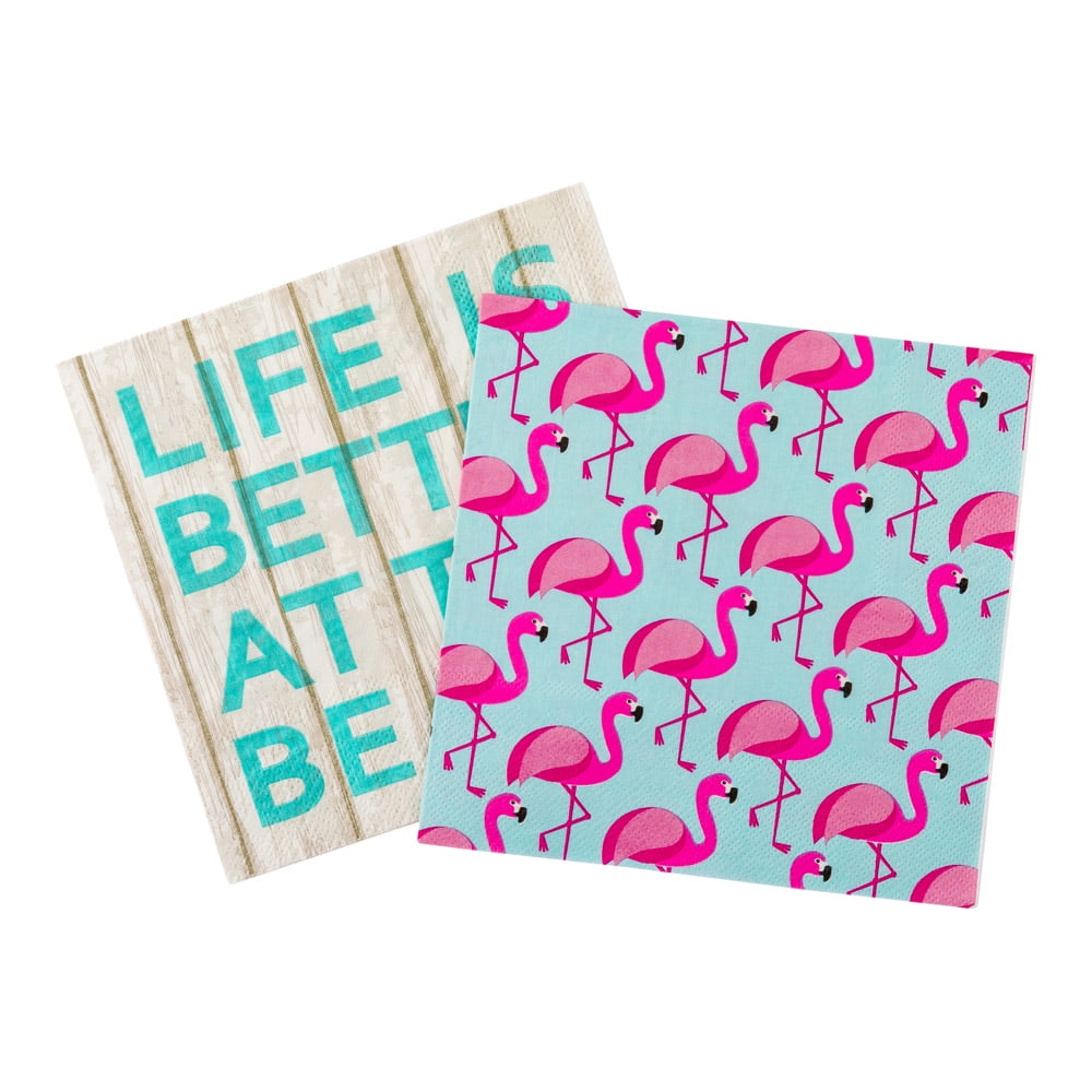 20 Paper Party Napkins Pink Flamingo Pack Of 20 3 Ply Luxury Tissue Serviettes 