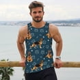 thumbnail image 4 of Wukai German Shepherd Dog Print Men’s Workout Tank Top Sleeveless Muscle T shirt Gym Running Fitness Tank Top-Small, 4 of 7