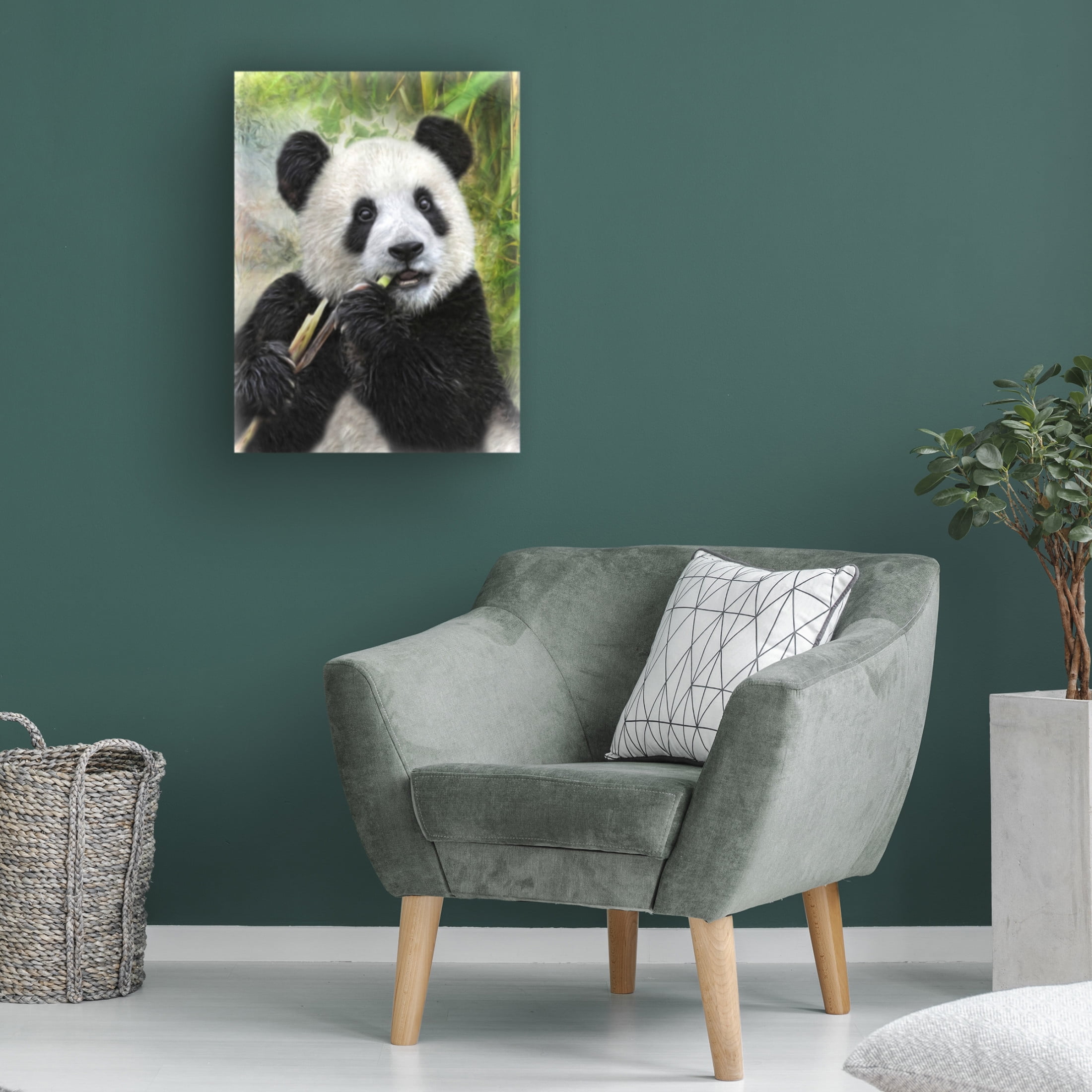 Canvas Wall Art - Trudi Simmonds 'Panda Baby' Wall Art for Living Room, Bedroom, or Office Décor by Trademark Fine Art - 14 x 19 Inches