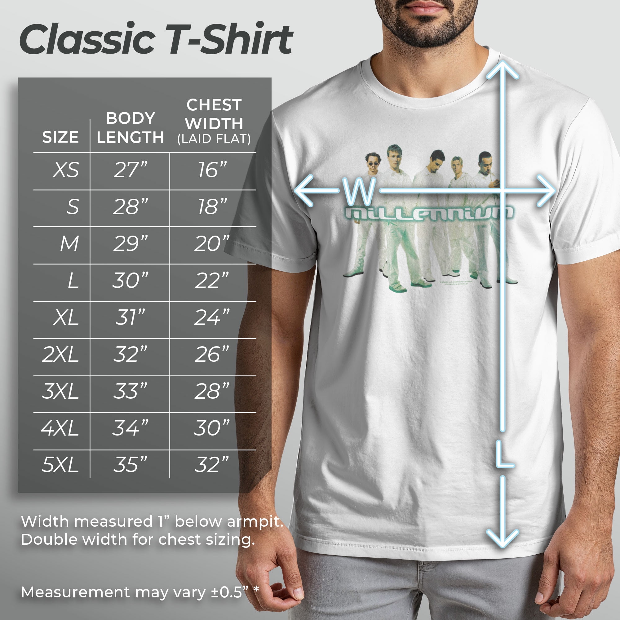 Men's Backstreet Boys Millennium Album Cover Graphic T-Shirt