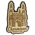 thumbnail image 1 of Printtoo Charminar Hyderabad Souvenir Engraved Wooden Fridge Magnet Gift, 1 of 1