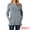 Grey, variant on DARING DIVA V Neck Long Sleeve Chunky Knit Pullover Sweater S Wine Red