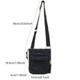 thumbnail image 3 of FENOHREFE Small Retro Nylon Crossbody Bag with Adjustable Strap Shoulder Bags Casual Satchel Purse for Travel and Leisure Use, 3 of 8