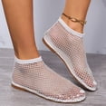 thumbnail image 1 of Wedge Sandals for Women Summer Bohemian Rhinestone Beaded Platform Sandals Breathable Cutout Open Toe Elastic Band Dress Sandals Comfy Slingback T Strap Mid Heeled Beach Sandals Shoes for Women Girls, 1 of 4