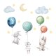 thumbnail image 1 of CHAO Pósteres decorativos para habitación infantil (niña) - Motivo animales de la selva + globo inflable - Gris/Rosa, 1 of 5