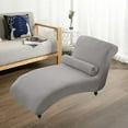 thumbnail image 3 of Funda para deck , para sillas elásticas para sala de , funda para silla suave sin brazos para muebles de salón para exteriores , Gris Macarena cubierta de chaise lounge, 3 of 8