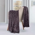 thumbnail image 2 of Superior Metallic Polka Dot Print Fleece Throw Blanket Grey / King, 2 of 2