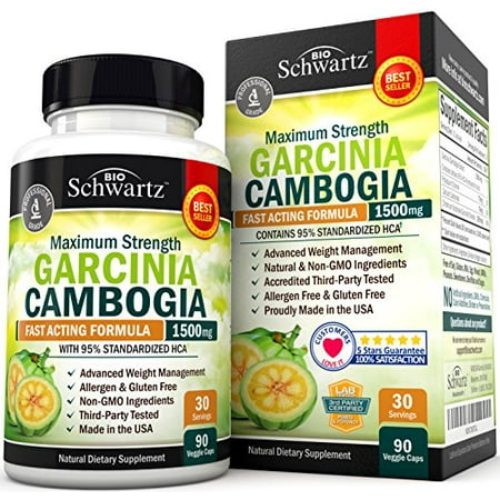Garcinia Cambogia 95% HCA Pure Extract with Chromium. Fast Acting Appetite Suppressant, Extreme Carb Blocker & Fat Burner Supplement for Weight Loss & Fat Metabolism Best Garcinia Cambogia Diet