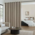thumbnail image 6 of Top Finel Grommet Top Blackout Curtains, Dark Flax, 52" x 90", 2 Panels, 6 of 16